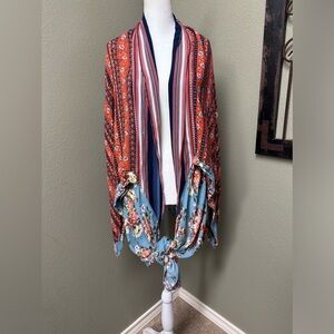 Umgee multi floral print open kimono